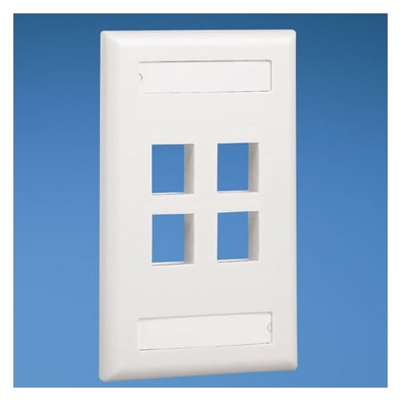 Panduit Flush Mount Screw-On Faceplates With Lab (10 Pack), 10PK NK4FBL